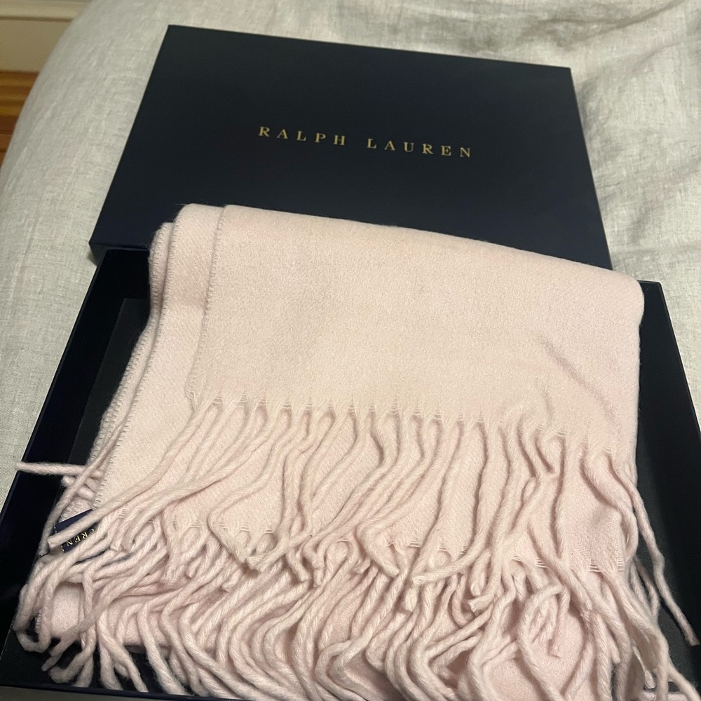 Ralph Lauren Pink Cashmere Scarf
